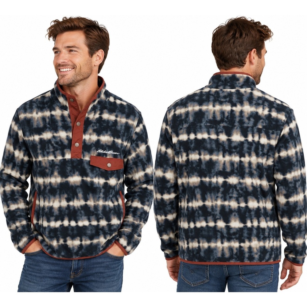 Eddie Bauer Mr Chutes Snap Mock Mushroom Sz Medium Camouflage